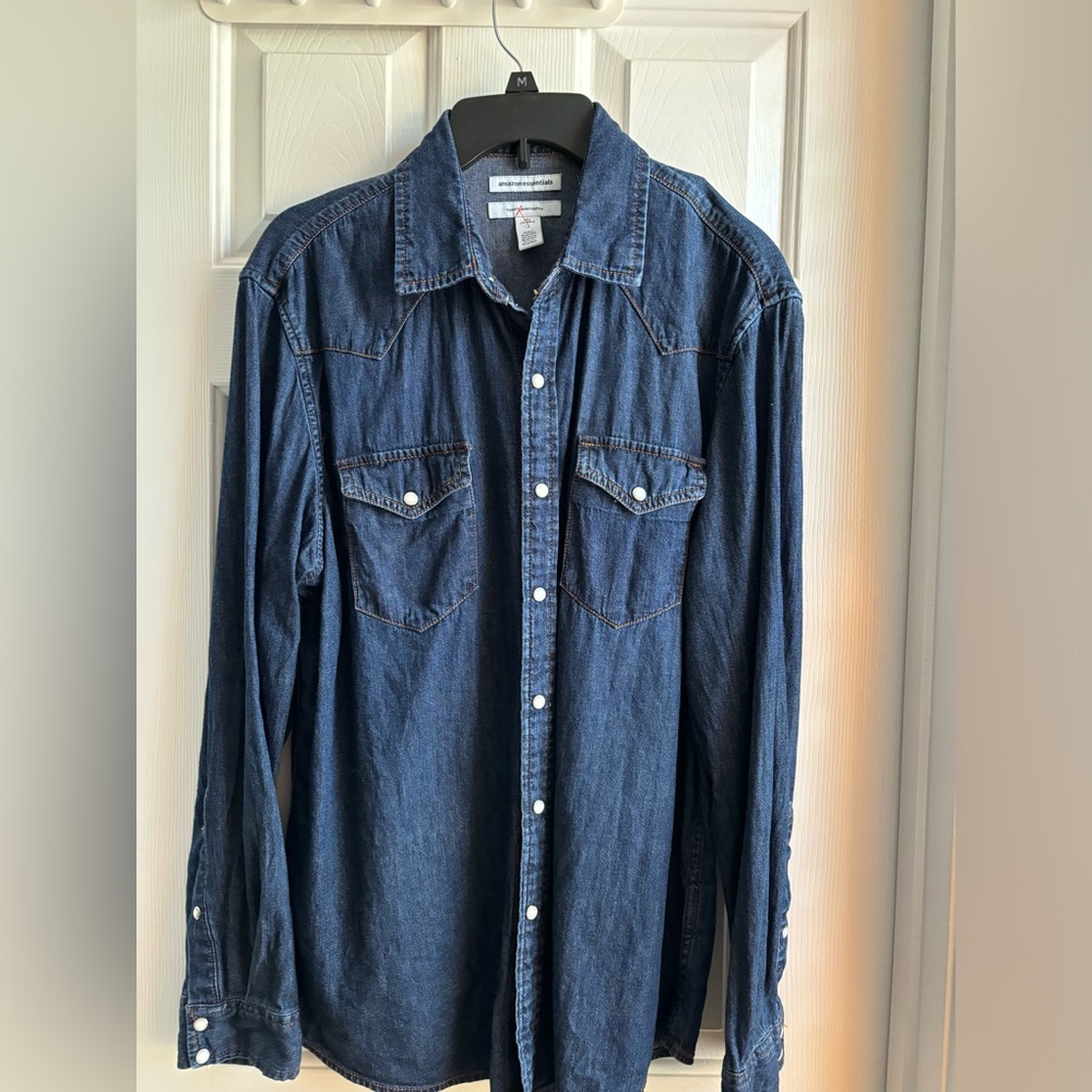 Amazon Essentials denim shirt size L